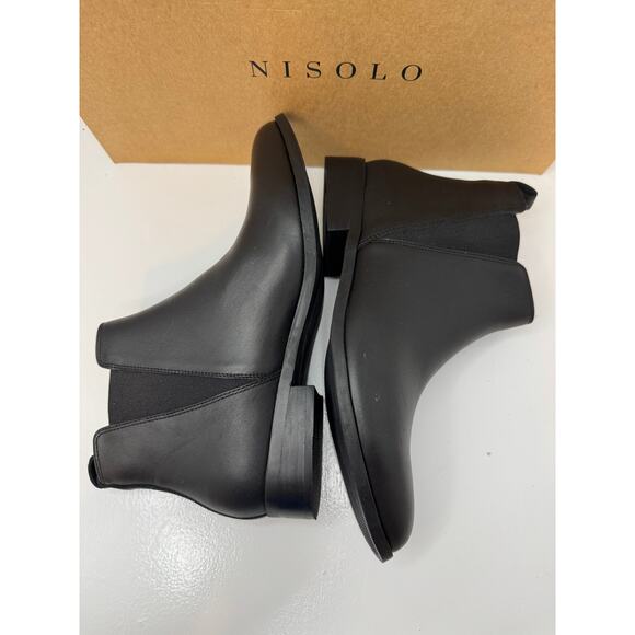 Nisolo Everyday Chelsea Commuter Boots Black Leather Size 10 NIB - Picture 6 of 11